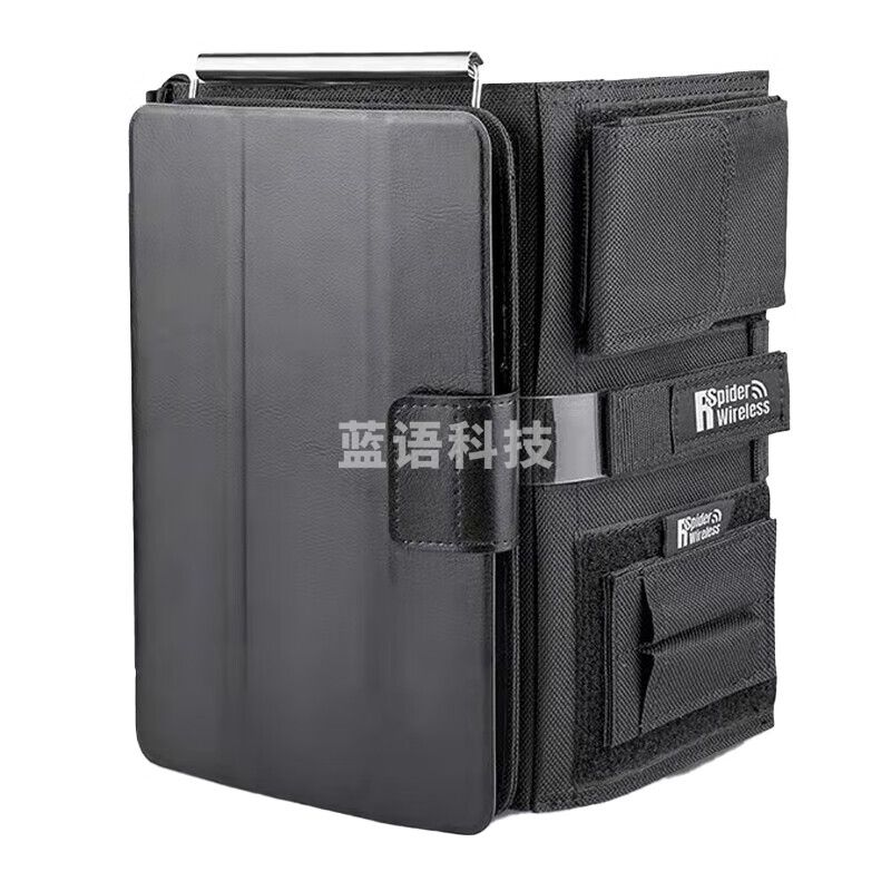 小弹头飞行员膝板 铝合金测量航图夹板 膝板含绷带适用于7.9-8.9英寸