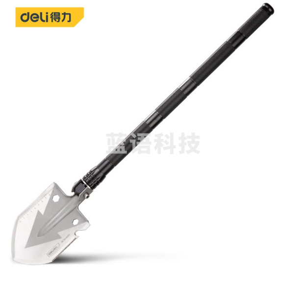 得力DL554002 多功能折叠工兵铲 户外车载家用工具