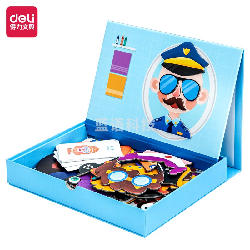 得力74551磁力拼图(表情认知)(混)(盒)