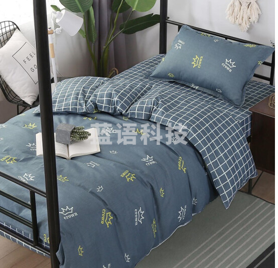 全棉单人床上三件套