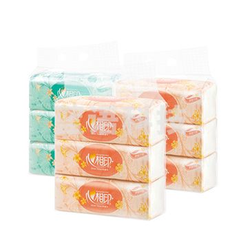 心相印 双层纸抽200抽面巾纸 16提/箱   颜色随机发货