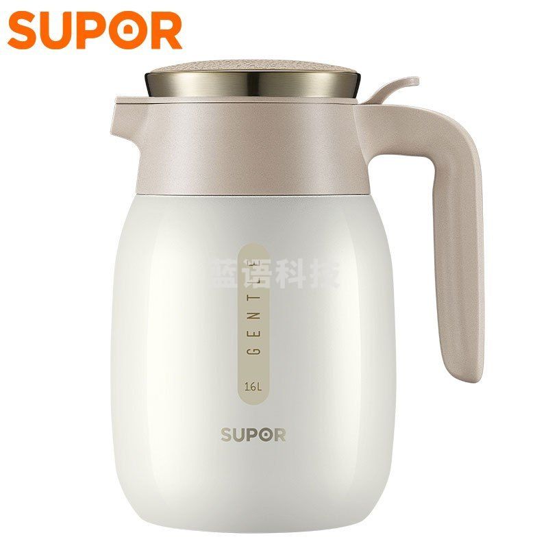 苏泊尔KC16BK1 保温水壶 大容量暖瓶 304不锈钢热水壶 1.6L 晨曦