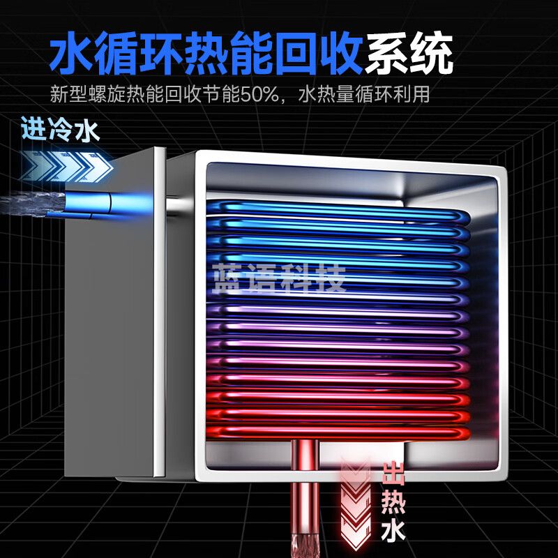 驰能 商用洗碗机餐厅专用大小型酒店学校食堂全自动洗碗机饭店厨房餐饮面馆大容量提拉式揭盖刷碗洗杯机  活水循环+国标304  CN-8001-CYS-JGS