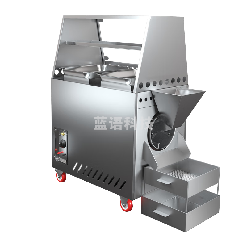 乐创（lecon）多功能炒货机商用全自动糖炒板栗机炒花生瓜子栗子机器 25型电热炒货机带罩带漏斗 LC-DK-CHJ25WD