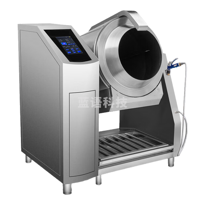 乐创（lecon）全自动 炒菜机商用大型厨房智能炒菜设备电动触屏摆臂喷料座地式电磁炒菜机Φ800mm LC-J-GQ80