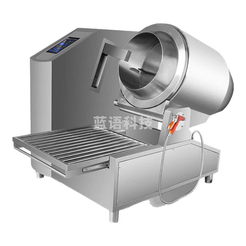 乐创（lecon）全自动 炒菜机商用大型厨房智能炒菜设备电动触屏摆臂喷料座地式电磁炒菜机Φ600mm LC-J-GQ60