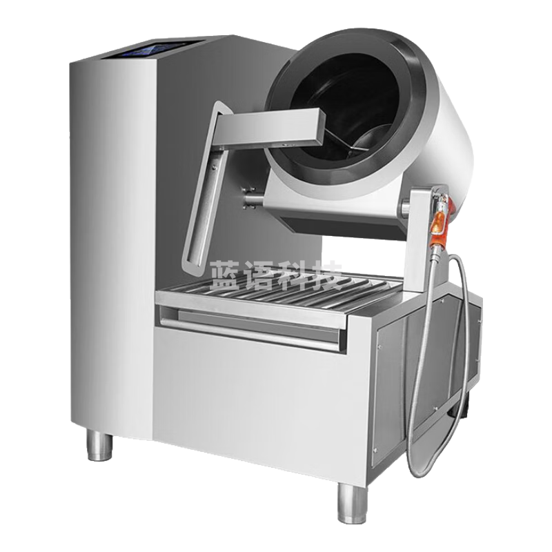 乐创（lecon）全自动 炒菜机商用大型厨房智能炒菜设备电动触屏摆臂喷料座地式电磁炒菜机Φ400mm LC-J-GQ40