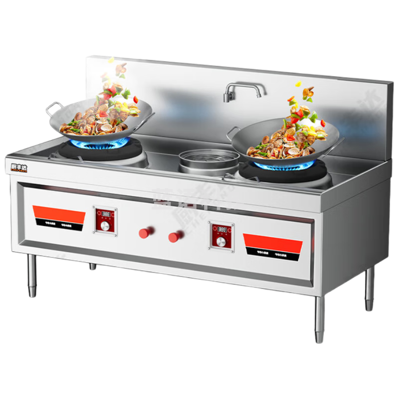 厨丰达 燃气灶 商用高原柴油炒炉学校食堂酒店厨房工地食堂柴油灶猛火爆炒150*90电子点火 CFD-RQS18-J