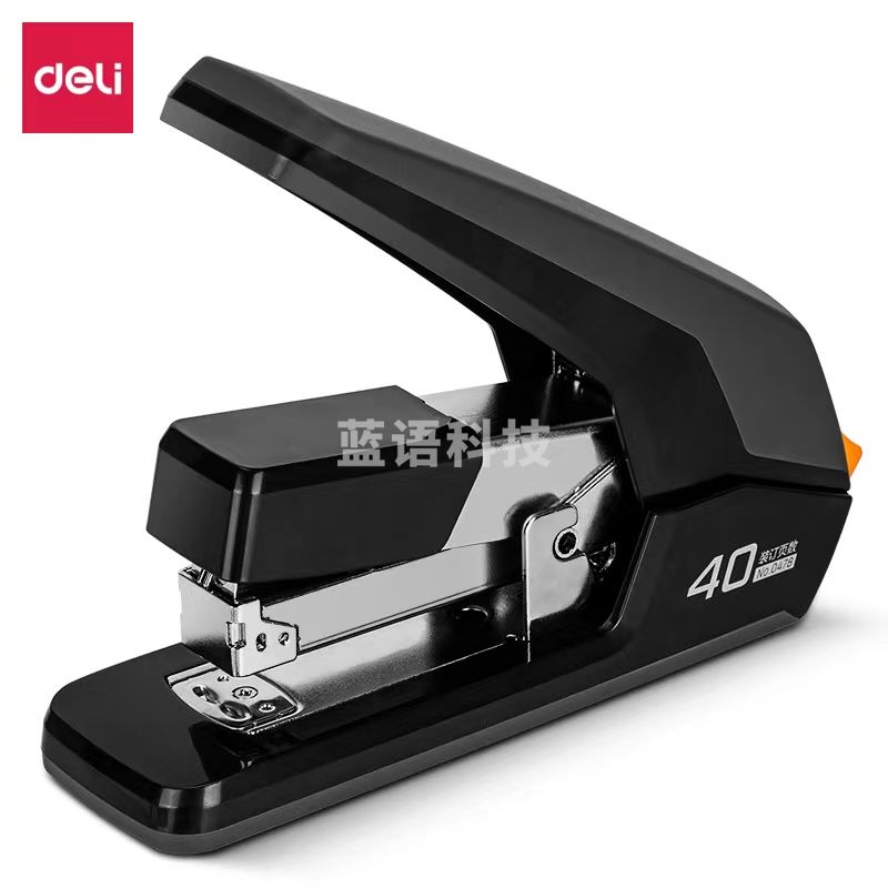 得力(deli) 0478 40页省力订书机/订书器 防卡钉功能 弹出式钉道 黑色0478