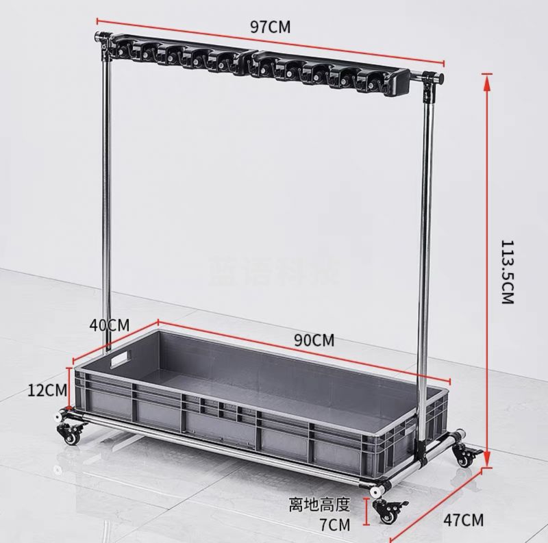 移动拖把架 10拖12钩