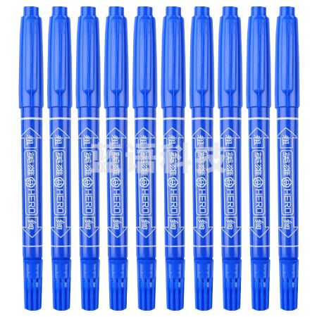 英雄 887 记号笔油性记号笔10支装蓝色