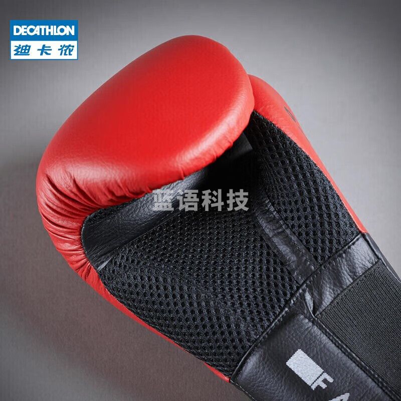 迪卡侬 3-13小孩儿童拳击手套幼儿搏击训练沙袋拳套BOXG红黑色4oz-2762074