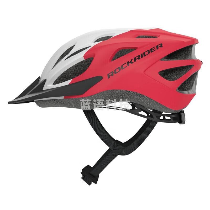 迪卡侬 儿童头盔自行车骑行装备平衡车安全头帽KC红黑拼接S均码 2768950