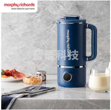 摩飞电器（Morphyrichards）豆浆机 家用破壁机 全自动清洗免过滤 低音降噪 多功能菜单可预约 600ml MR8200 蓝色