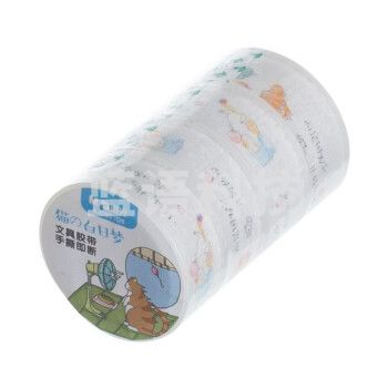 晨光（M&G）AJD957D8 18mm*15m 猫の白日梦透明胶带 手撕胶纸细窄胶条4卷 白色