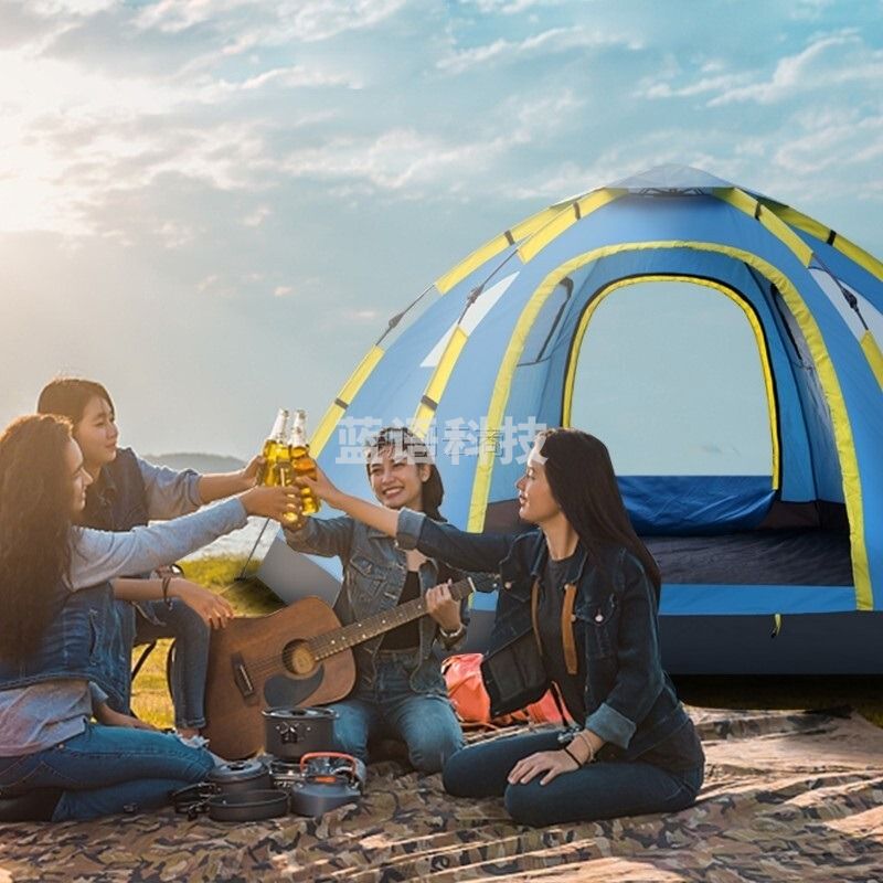 创悦 全自动户外帐篷3-4-8人帐篷野营露营大帐篷套装