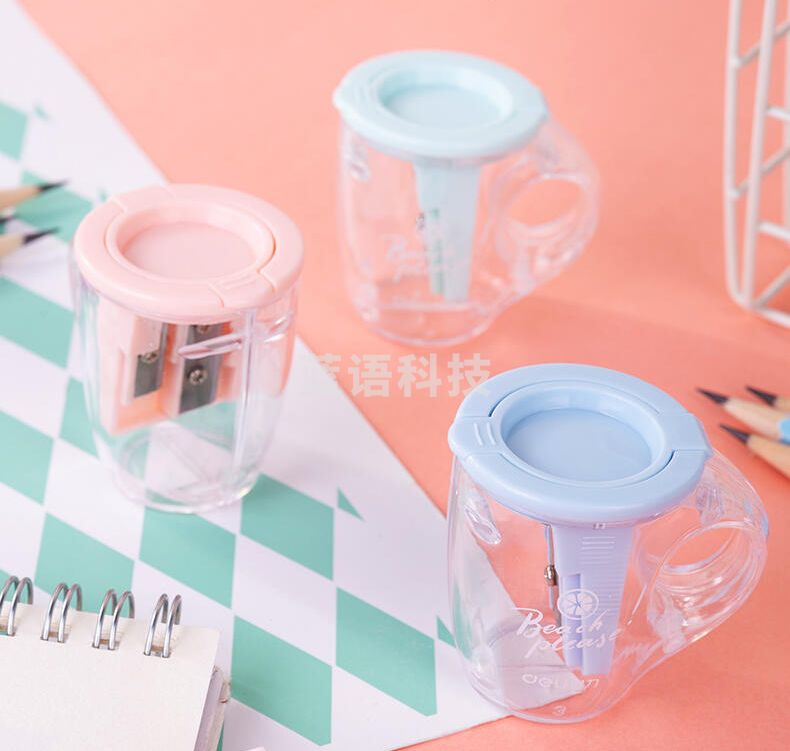 得力0551茶杯卷笔刀 锋利耐用 铅笔削笔刀 削笔器12个/盒