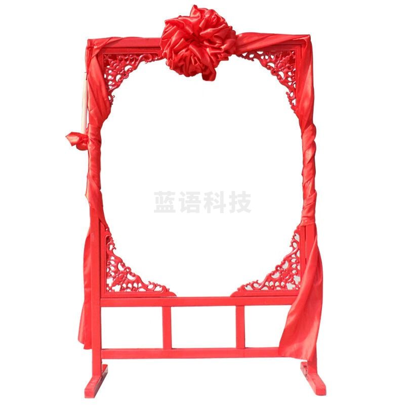 铜锣乐器锣架手锣开业庆典锣配架子三句半道具32公分42cm秦青锣 单买架子大红色(红花和红绸)