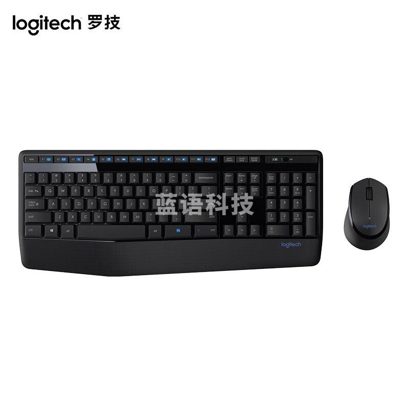 罗技(Logitech) MK345无线办公键鼠套装 多媒体键鼠套装 黑灰色