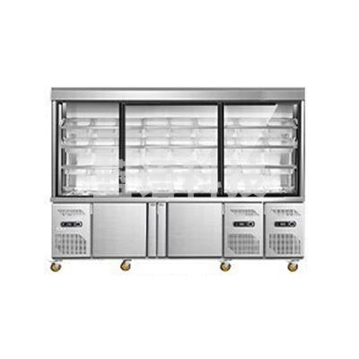 喜莱盛 XLS-MT1800L 麻辣烫展示柜点菜柜冒菜保鲜柜串串选菜柜烧烤熟食蔬菜玻璃全冷藏 冷冻 双温