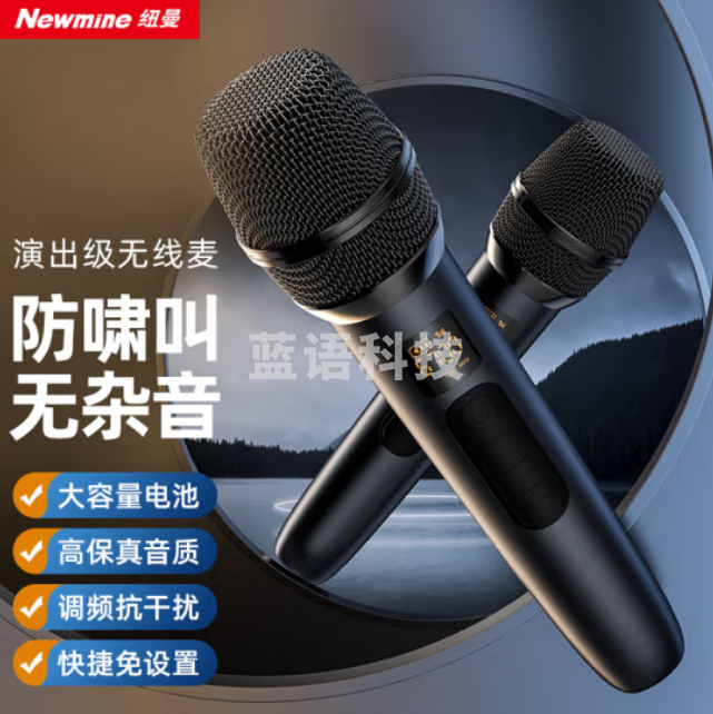 纽曼（Newmine）MC101 无线手持麦克风 一拖二 音箱音响通用 双麦升级版