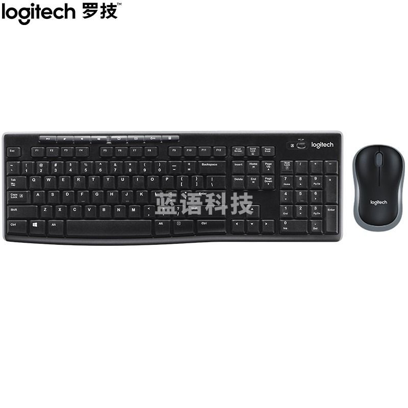 罗技(Logitech)MK270 无线键鼠套装 带无线2.4G接收器 黑色