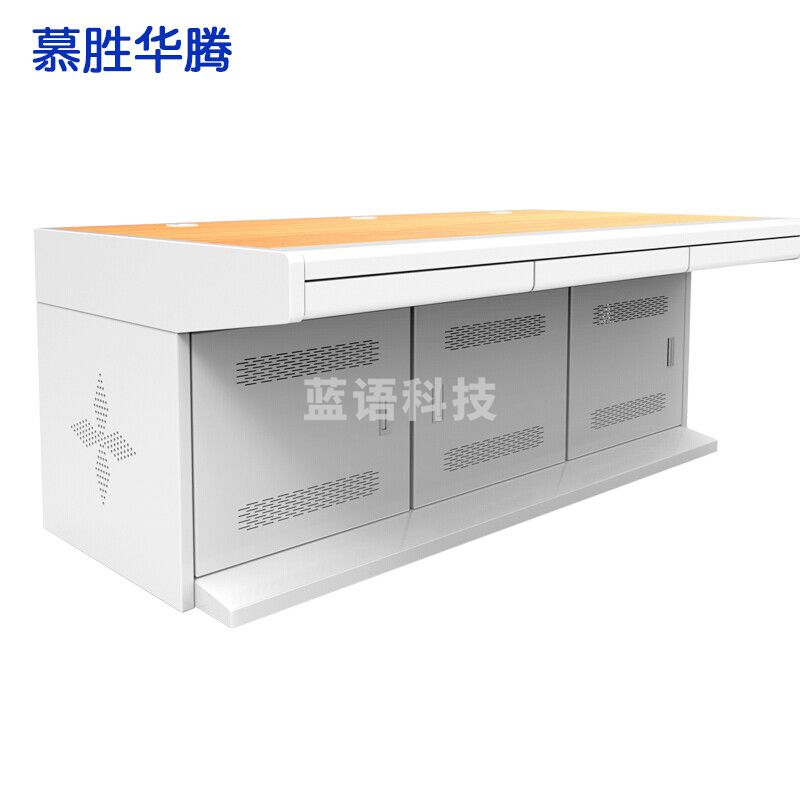 慕胜华腾 G6-303 监控操作台 单联双联三联 加厚 机柜监控台 操作控制平台 加厚款三联监控台