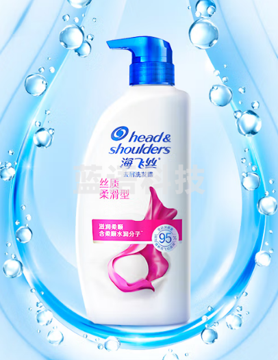 海飞丝洗发水丝质柔滑型1KG 去屑清洁清爽柔润 清香型去油洗发水控油