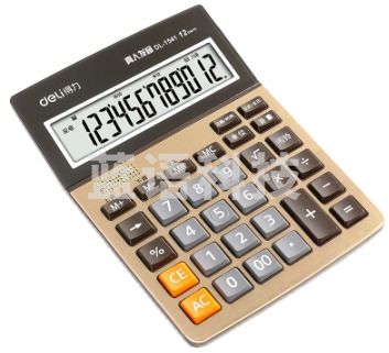 得力(deli)语音计算器 1541A 金色