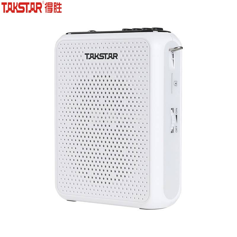 得胜(TAKSTAR)E300W 小蜜蜂扩音器教师专用大功率喇叭导游小音箱FM收音机 40米稳定传输 白色