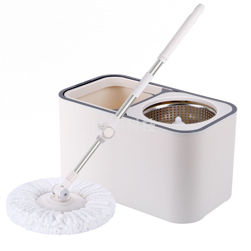 拓朴（TOPOTO）大卫双驱动旋转拖把桶 免手洗拓扑拖布地拖墩布干湿两用好神拖 D9 1杆2头