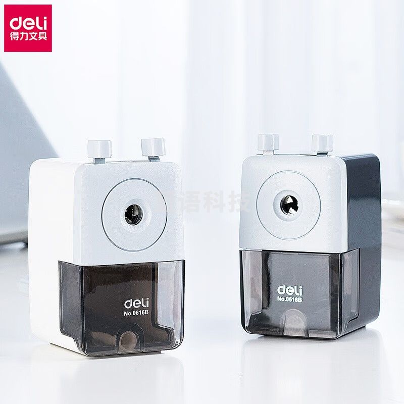 得力(deli)手摇削笔刀卷笔刀笔刨铅笔器学生削笔机削笔器 0616B黑 BXY