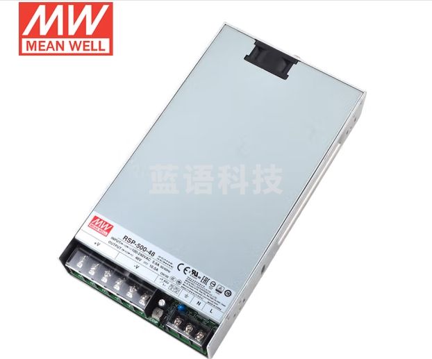明纬(MEANWELL)RSP-500-48 504W AC转DC开关电源 带PFC功能 电源供应器10.5A 48V
