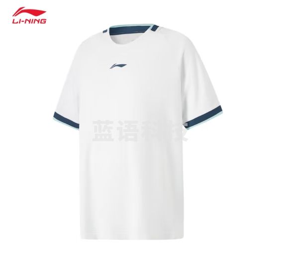 李宁童装速干凉爽比赛套装男童24新款短裤短袖T恤专业比赛服运动套装 上衣标准白短裤深水鸭蓝-1 160cm