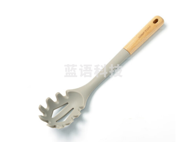 榉木硅胶捞勺 捞面勺 木制手柄33*7cm