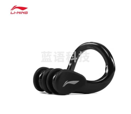 李宁泳具鼻夹男女同款2024新款游泳系列竞速鼻夹游泳装备ASWU023 黑色-1 F