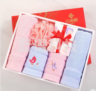 洁丽雅 毛巾礼盒6件套纯棉