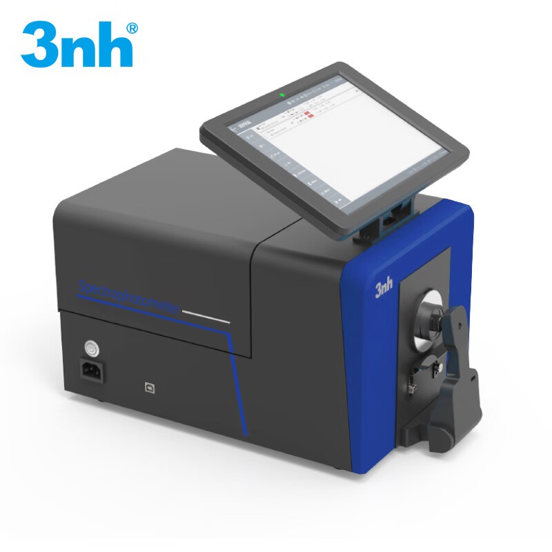 3nh分光测色仪印刷塑胶粉末透明液体三恩时台式色彩分析色差仪TS8500