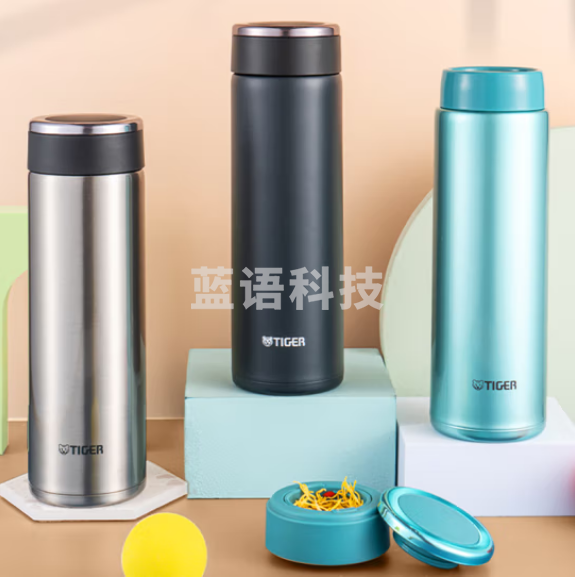 虎牌（TIGER）MMW-A48C保温杯 不锈钢真空水杯 银黑色480ml