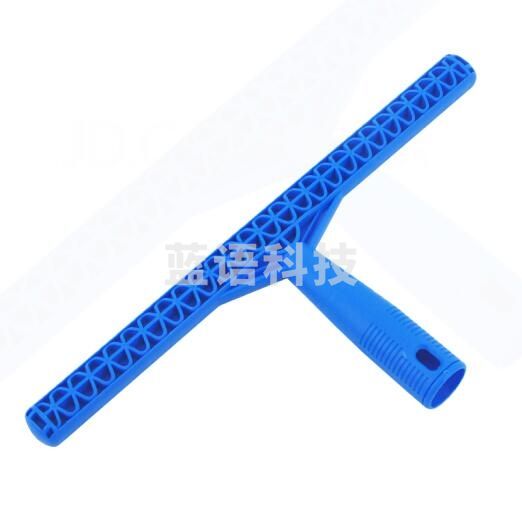 兰诗（LAUTEE） 加厚35厘米涂水器抹水器玻璃擦毛头 T型架玻璃清洁工具擦窗器 T架蓝色（加强型）QJ.481