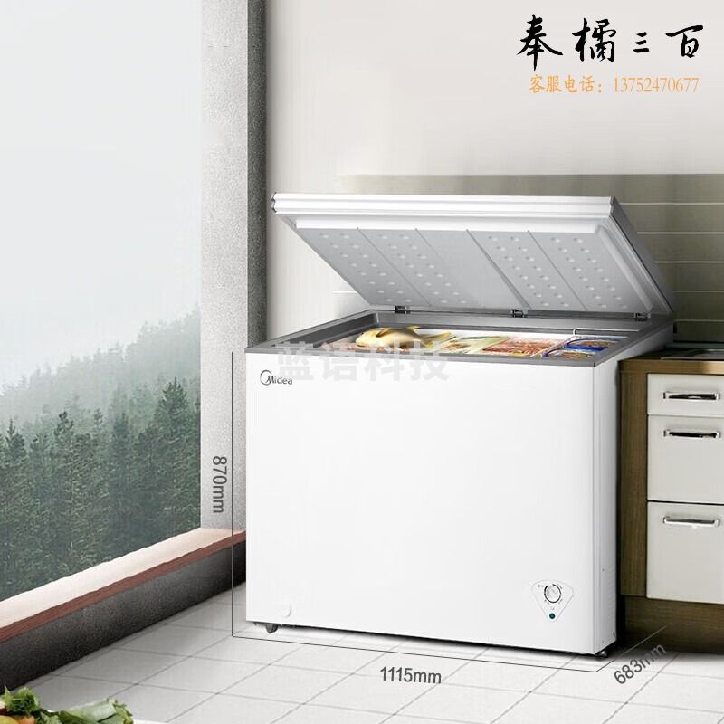 美的 BD/BC-301KM（E） 卧式冰箱 冰柜 冷藏柜冷柜 家用冰箱