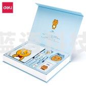 得力22253KAKAOFRIENDS皮面记事本套装-(蓝)(套)