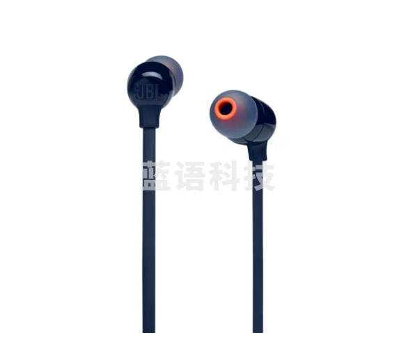 JBL TUNE125BT 颈挂式无线蓝牙耳机 半入耳式通话跑步运动耳机 带麦线控音乐耳机 苹果安卓手机通用 深海蓝