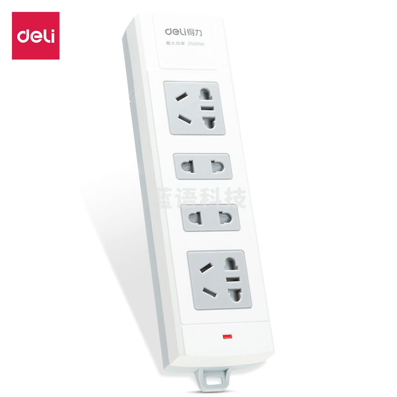 得力18293插座_2+2_无线_PVC袋装(白)(只)