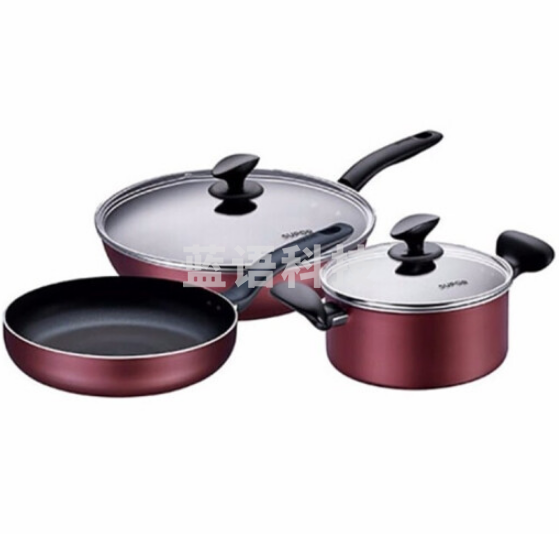 苏泊尔T1314T 雅居豪华不粘锅具三件套 30cm炒锅+24cm煎锅+20cm汤锅