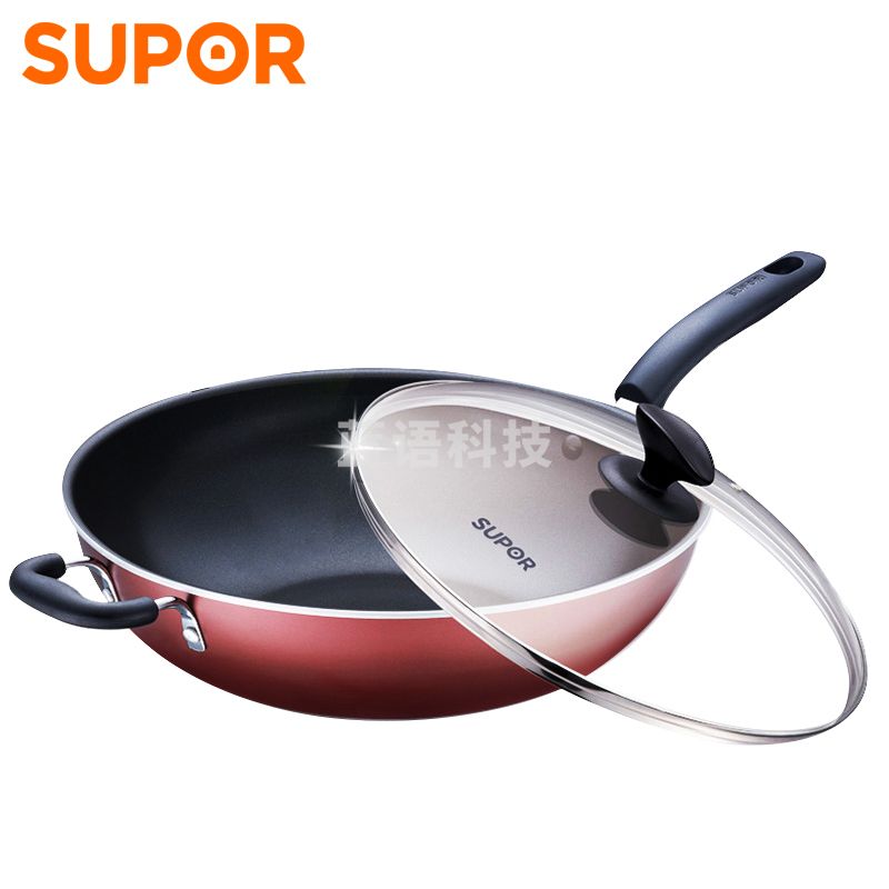 苏泊尔NC32F4 苏泊尔炫彩易洁不粘炒锅 磁通 32CM
