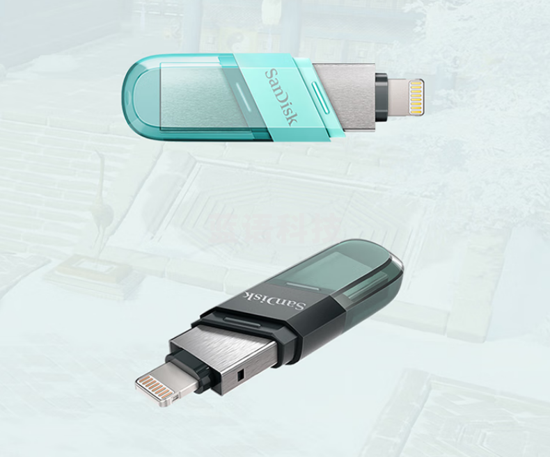 闪迪（SanDisk）64GB Lightning USB3.1 苹果U盘 iXpand欣享豆蔻 绿色 读速90MB/s SDIX90N-064G-ZN6NK