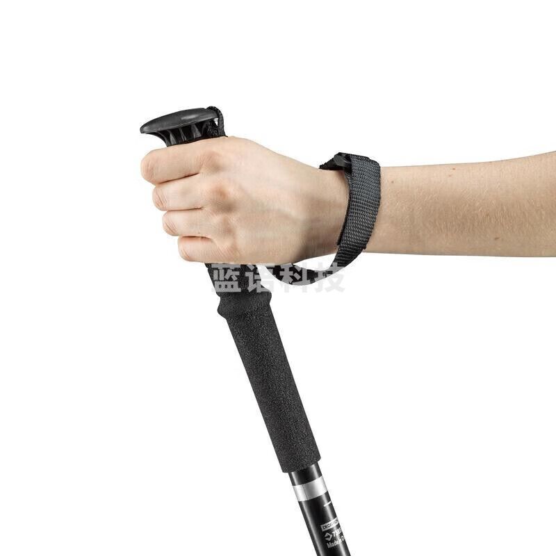 迪卡侬 户外爬山登山杖轻便伸缩折叠徒步老人装备手杖直柄FOR3黑色 2566890