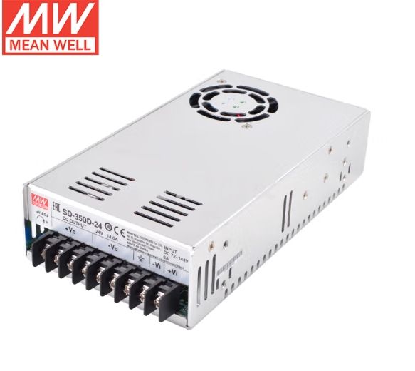 明纬(MEANWELL)SD-350D-24 DC转DC变压器电源驱动 明纬电源 14.6A 24V