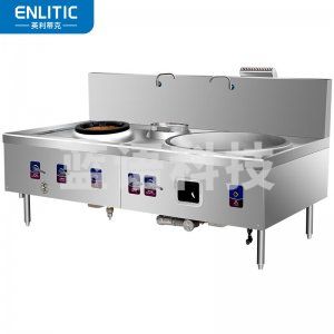 英利蒂克 Enlitic RYZ28-56-80Z 商用燃油大锅灶柴油灶 双头猛火灶食堂饭店节能灶 80大锅加小炒